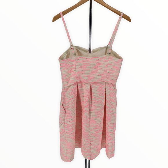 Moulinette Soeurs Anthro Pink Tweed Convertible Strapless Dress size 6 - Picture 8 of 13